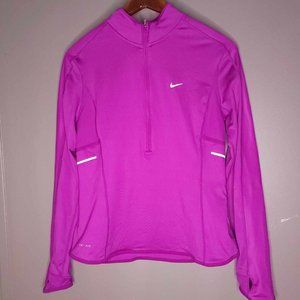 Nike Dri-Fit Fitted Pullover Women's Medium Long Sleeve Purple